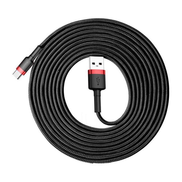 Baseus-kaapeli Cafule USB - USB-C 3,0 m 2A puna-musta