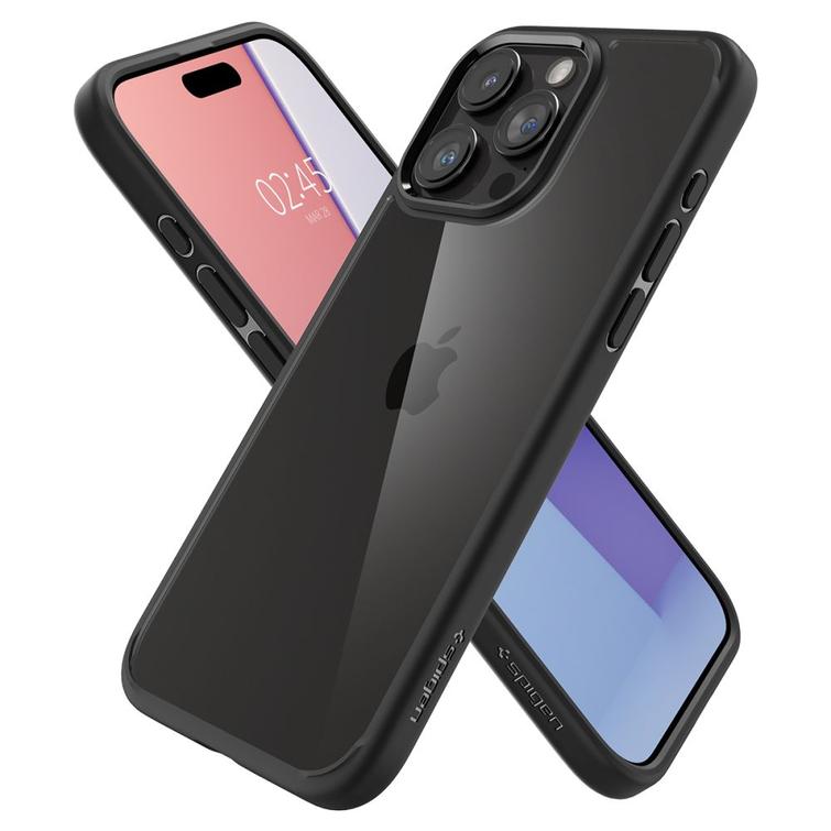 Spigen Ultra Hybrid -suojakuori iPhone 15 Pro Max 6,7":lle mattamusta