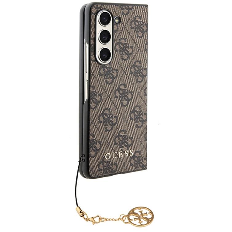 Guess-suojakuori Samsung Galaxy Z Fold 5:lle GUHCZFD5GF4GBR ruskea HC PU 4G Charm
