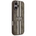 Guess 4G Printed Stripes MagSafe -suojakuori iPhone 17:lle, ruskea