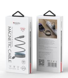 YESIDO MAGNETIC CABLE CA172L 27W TYPE-C/LIGHTNING 1M 3A GREY