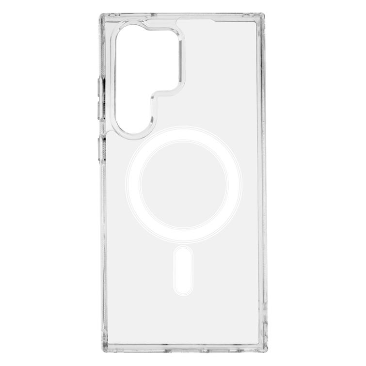 Iskunkest&auml;v&auml; 1,5 mm:n magneettikotelo Samsung Galaxy S23:lle, l&auml;pin&auml;kyv&auml;, isolla rei&auml;ll&auml;
