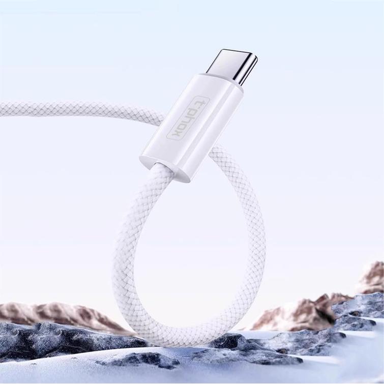 T-PHOX CC15 SERIES USB-C/USB-C CABLE 60W 3A WHITE