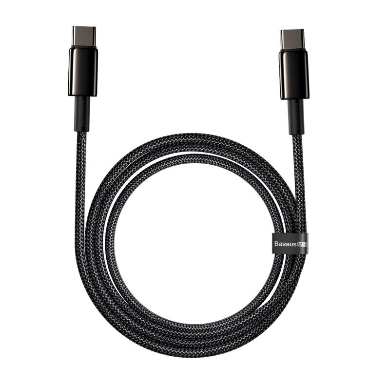 Baseus-kaapeli Tungsten PD USB-C - USB-C 2,0 m musta 100W