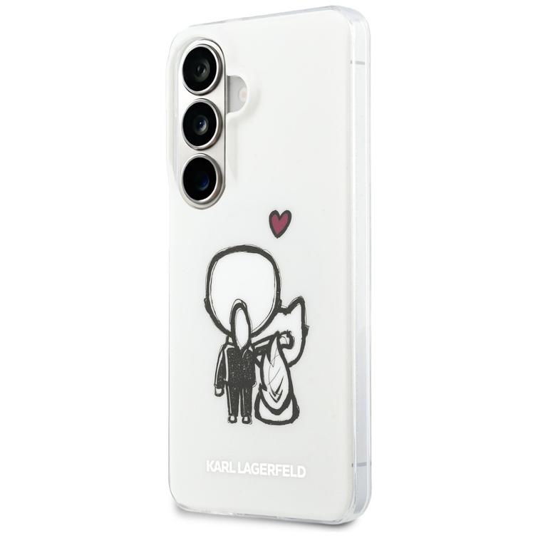 Karl Lagerfeld case IML Karl&Choupette MagSafe for Samsung Galaxy S26 transparent