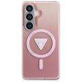 Guess case IML Gradient Triangle MagSafe for Samsung Galaxy S26 pink