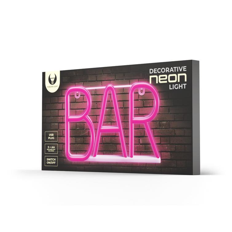 NEON LED BAR pinkki Lepakko + USB FLNE24 Forever Light