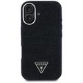 Guess HC MagSafe FW Denim Triangle Logo -kotelo iPhone 16 -puhelimelle, musta