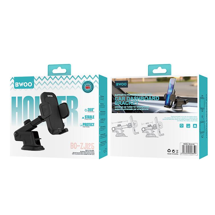 BWOO Kojelautaan kiinnitett&auml;v&auml; auton pidike BO-ZJ125 ABS+silikoni+alumiini