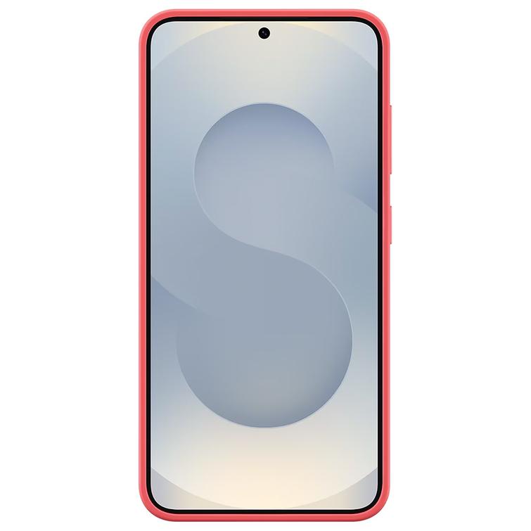 Samsungin silikonikuori Samsung Galaxy S25:lle, punainen