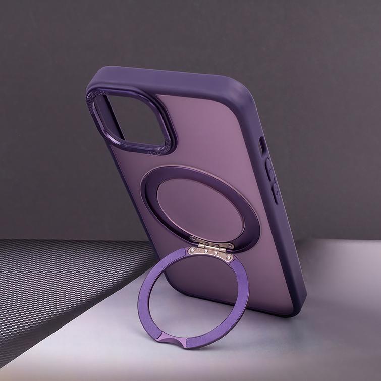 Mag Ring py&ouml;riv&auml; suojakuori iPhone 13 6,1" violetti