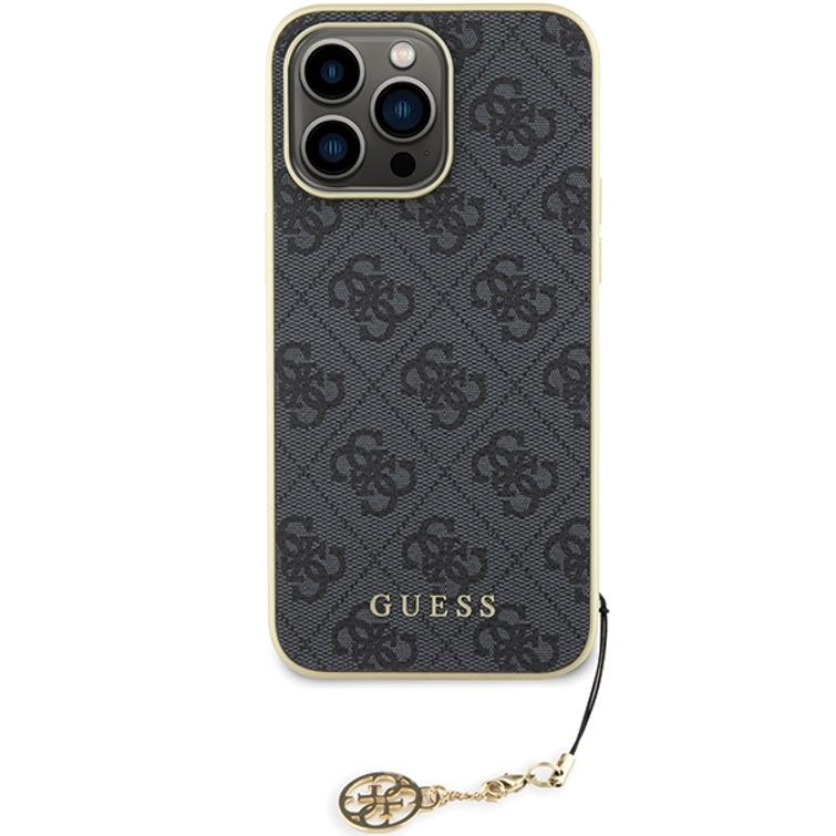 Guess iPhone 15 Pro Max 6,7" suojakuori GUHCP15XGF4GGR harmaa HC PU 4G Charm