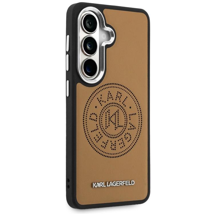 Karl Lagerfeld case Perforated KL MagSafe for Samsung Galaxy S26 Plus brown