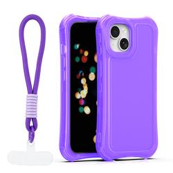 Safepop case with strap for iPhone 15 6,1" purple