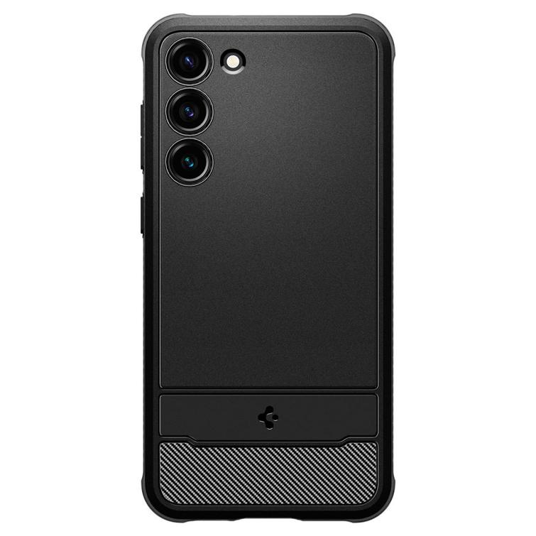 Spigen Rugged Armor -suojakuori Samsung Galaxy S23:lle mattamusta