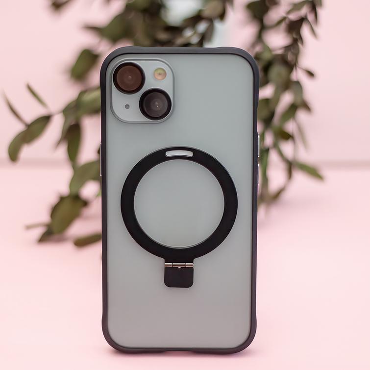 Mag Ring -suojakuori iPhone 13 6,1":lle, musta