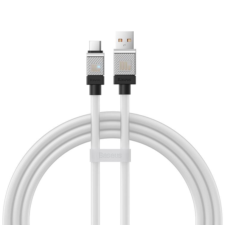 Baseus-kaapeli CoolPlay USB - USB-C 1m 100W valkoinen