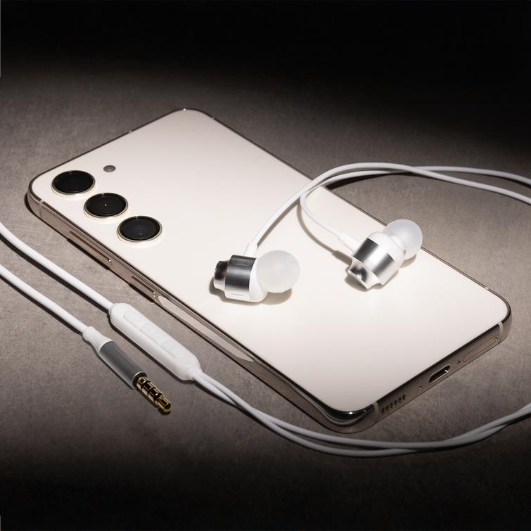 Forever langalliset nappikuulokkeet EP-01, 3,5 mm jakkiliitin, valkoiset