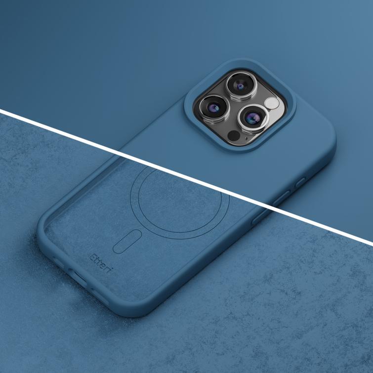 Etteri Silicone Mag kotelo iPhone 15 Pro Max 6,7" tummansiniselle