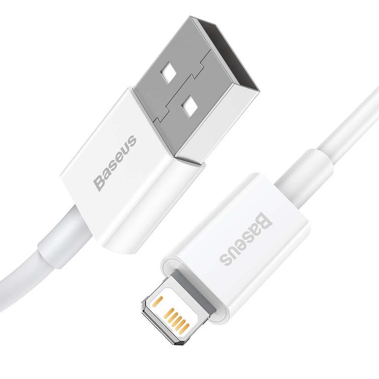 Baseus Superior USB - Lightning -kaapeli 1,5 m 2,4A valkoinen