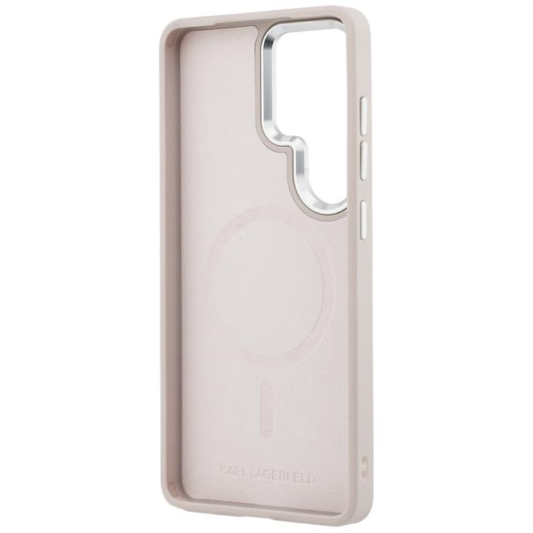 Karl Lagerfeld case Embossed Ring RSG Logo MagSafe for Samsung Galaxy S26 Ultra pink