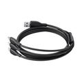 Baseus Ultra Fast One-for-Three -pikalatauskaapeli USB-A - M+L+C 3.5A 0.8m Kosminen Musta