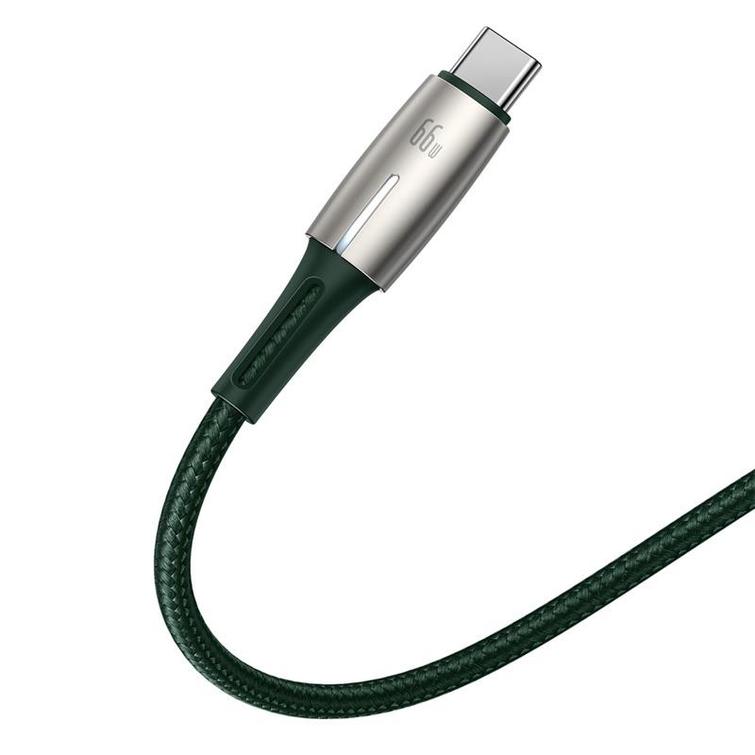 Baseus Cafule Metallinen USB - USB-C -kaapeli 0,25m musta 66W