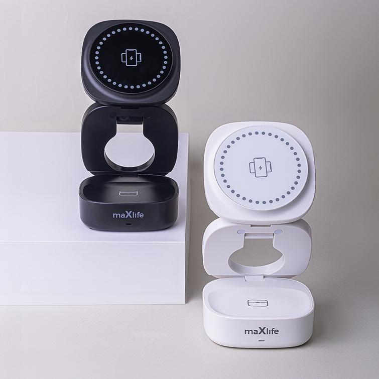Maxlife MXWC-06 magneettinen langaton laturi 15W musta 3in1