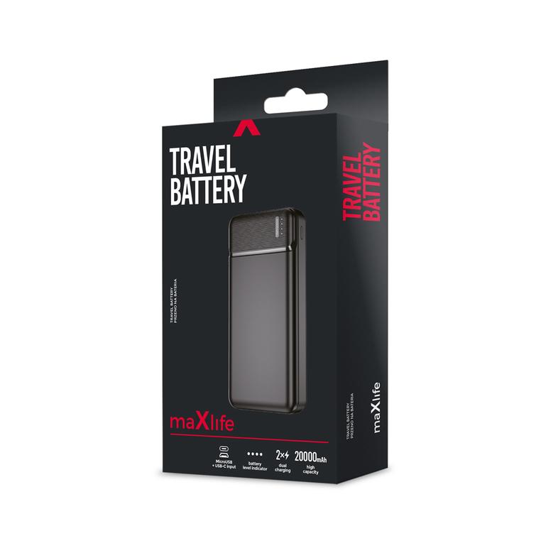 Maxlife varavirtalähde MXPB-01 20000 mAh musta