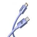 Baseus-kaapeli Crystal Shine USB-C - USB-C 1,2 m 100W violetti