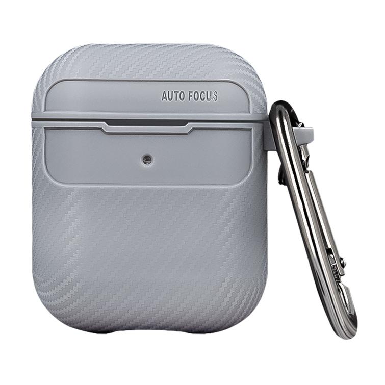 Hiilikuituinen suojakuori Airpodeille / Airpods 2:lle, harmaa