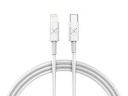 CAR CHARGER  MX KAPPA 18W PD+QC, USB-A+C  + TYPE-C/LIGHTNING CABLE 20W PD WHITE