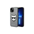 Karl Lagerfeld case for iPhone 14 Plus 6,7" KLHCP14MSAPCHG silver PU Saffiano case with Choupette Head Patch