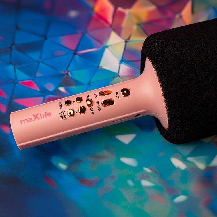 Maxlife Bluetooth-mikrofoni kaiuttimella MXBM-600 pinkki
