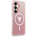 Guess case IML Gradient Triangle MagSafe for Samsung Galaxy S26 pink