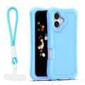 Safepop case with strap for iPhone 16 6,1" blue