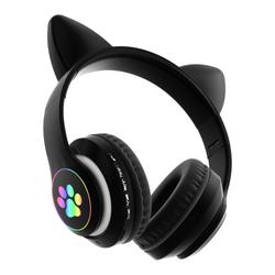Lasten Bluetooth LED-kuulokkeet / kissankorvat, musta