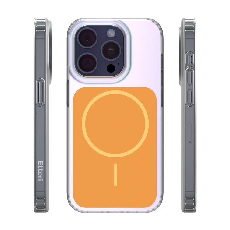 Etteri Hidden Pearl case for iPhone 15 Pro 6,1" orange
