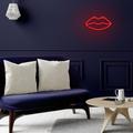 Neon LED-valo LIPS punainen Lepakko + USB FLNE08 Forever Light