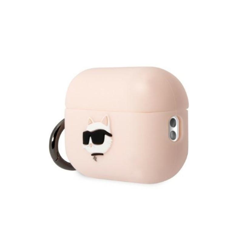 Karl Lagerfeld Airpods Pro 2 -kuulokkeiden suojakuori KLAP2RUNCHP, pinkki, 3D-silikoni NFT Karl