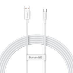 Baseus Superior USB - USB-C -kaapeli 2,0m kuuvalkoinen 100W