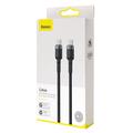 Baseus-kaapeli Cafule PD USB-C - USB-C 2,0 m 5A harmaanmusta 100W