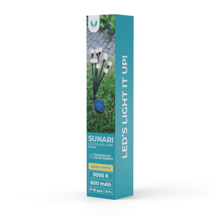 Forever Light aurinkokenno-LED-lamppu SUNARI FLS-89 Fireflies x10 3000K 600mAh Ni-MH