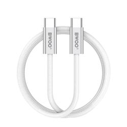 BWOO 240W punottu kaapeli USB-C - USB-C BO-X317C-C 1m valkoinen