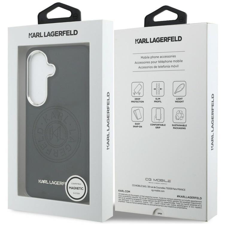 Karl Lagerfeld case Perforated KL MagSafe for Samsung Galaxy S26 Plus black