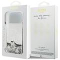 Guess Liq. Glitter Charms case for iPhone 17 Pro Max silver