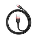 Baseus Cafule USB-Lightning-kaapeli 0,5m 2,4A puna-musta