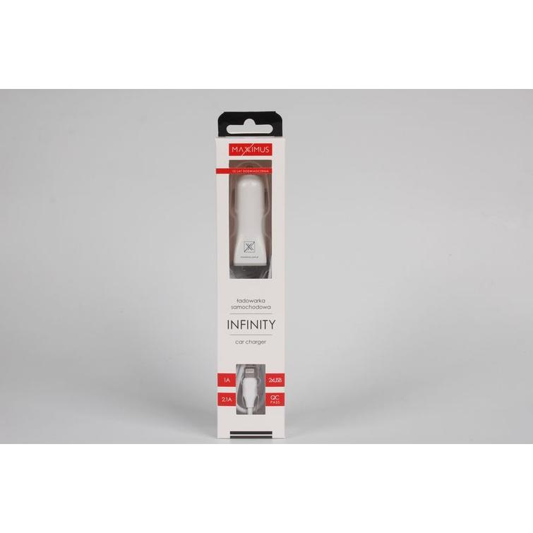 CAR CHARGER MAXXIMUS INFINITY 2.1A LIGHTNING , 2xUSB