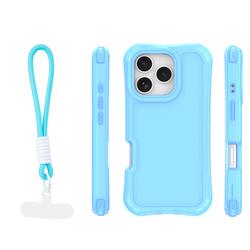 Safepop case with strap for iPhone 16 Pro 6,3" blue