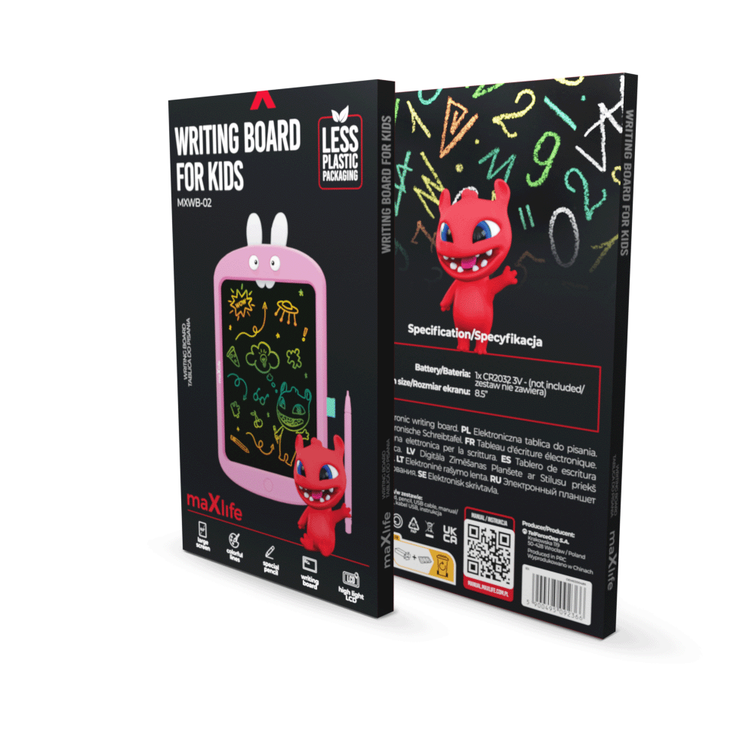 Maxlife lasten kirjoitustaulu MXWB-02 pinkki
